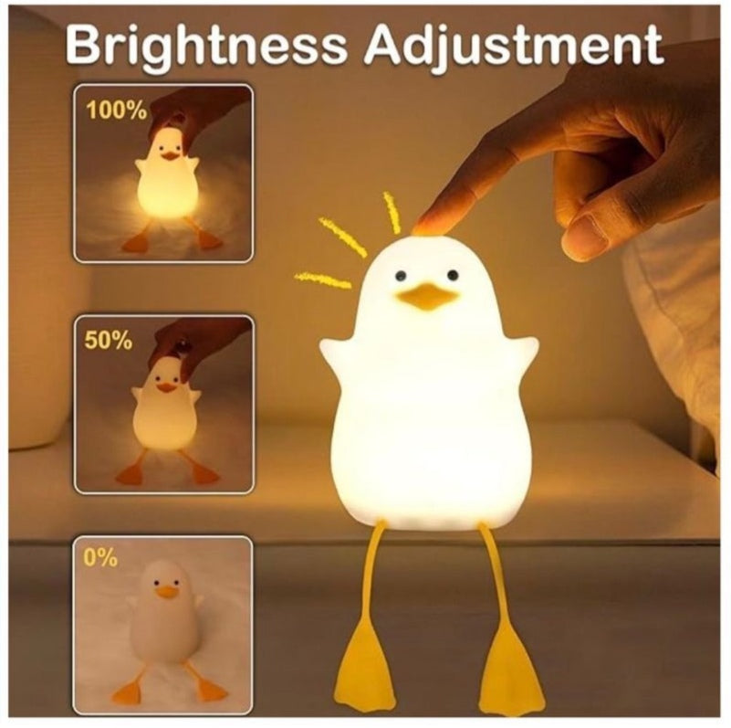 Cute Duck Soft and Squishy Touch Rechargeable Night Lamp