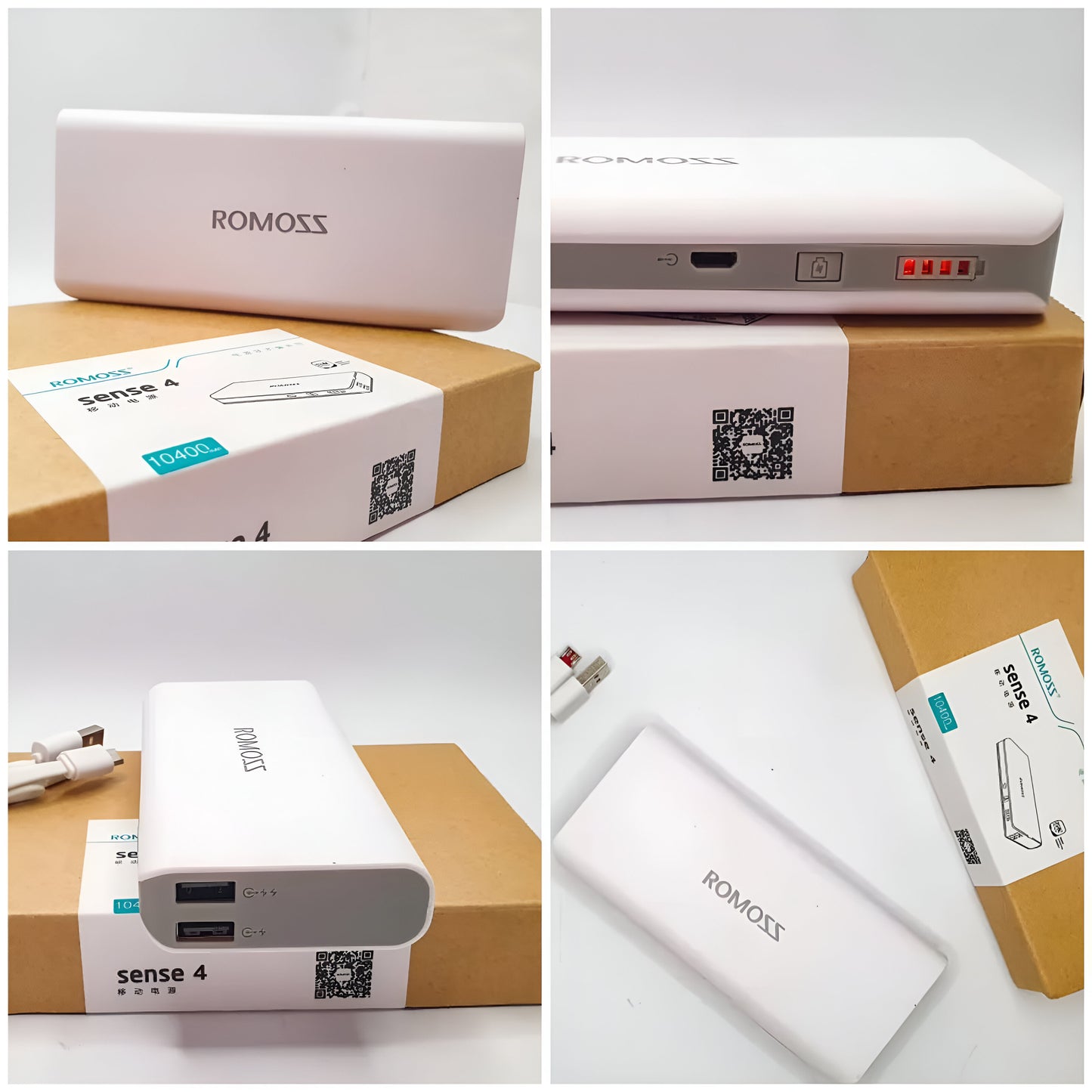 Romoss Sense4 PowerBank with 10400mAh (Box Packing)